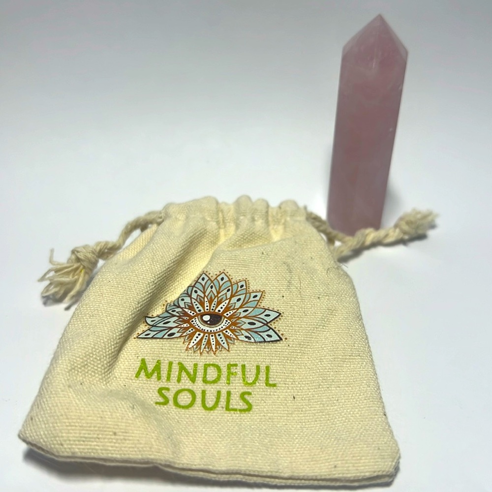 Mindful Souls Rose Quartz Pointer Crystal NEW!